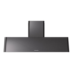 ILVE Nostalgie II 60-Inch Chimney Wall-Mount Ducted Range Hood, 850 CFM, Glossy Black, UAG60BK