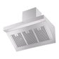 ILVE Professional Plus II 36-Inch Chimney Wall-Mount Ducted Range Hood, 600 CFM, Stainless Steel, UAGQ36SS