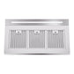 ILVE Professional Plus II 36-Inch Chimney Wall-Mount Ducted Range Hood, 600 CFM, Stainless Steel, UAGQ36SS