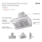 ILVE Professional Plus II 36-Inch Chimney Wall-Mount Ducted Range Hood, 600 CFM, Stainless Steel, UAGQ36SS