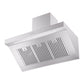 ILVE Professional Plus II 48-Inch Chimney Wall-Mount Ducted Range Hood, 600 CFM, Stainless Steel, UAGQ48SS