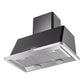 ILVE Majestic II 40-Inch Chimney Wall-Mount Ducted Range Hood, 600 CFM, Glossy Black, UAM100BK