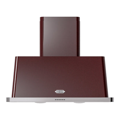 ILVE Majestic II 40-Inch Chimney Wall-Mount Ducted Range Hood, 600 CFM, Burgundy, UAM100BU