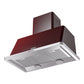 ILVE Majestic II 40-Inch Chimney Wall-Mount Ducted Range Hood, 600 CFM, Burgundy, UAM100BU