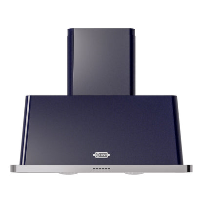 ILVE Majestic II 40-Inch Chimney Wall-Mount Ducted Range Hood, 600 CFM, Midnight Blue, UAM100MB