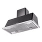 ILVE Majestic II 48-Inch Chimney Wall-Mount Ducted Range Hood, 850 CFM, Glossy Black, UAM120BK