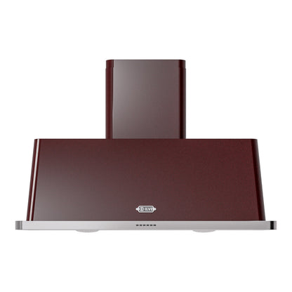 ILVE Majestic II 48-Inch Chimney Wall-Mount Ducted Range Hood, 850 CFM, Burgundy, UAM120BU