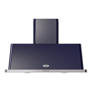 ILVE Majestic II 48-Inch Chimney Wall-Mount Ducted Range Hood, 850 CFM, Midnight Blue, UAM120MB