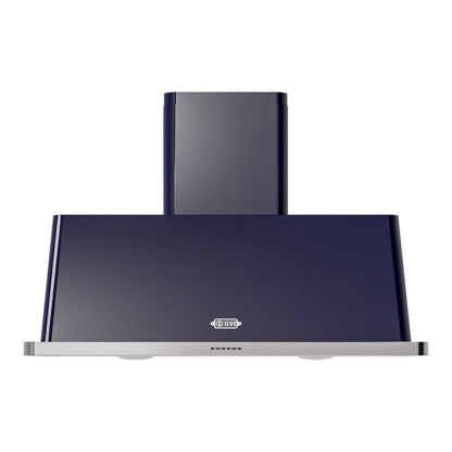 ILVE Majestic II 48-Inch Chimney Wall-Mount Ducted Range Hood, 850 CFM, Midnight Blue, UAM120MB