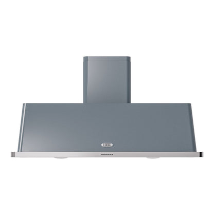 ILVE Majestic II 60-Inch Chimney Wall-Mount Ducted Range Hood, 850 CFM, Blue Grey, UAM150BG