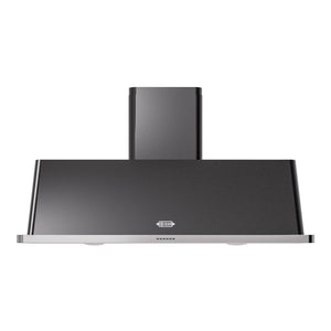 ILVE Majestic II 60-Inch Chimney Wall-Mount Ducted Range Hood, 850 CFM, Glossy Black, UAM150BK