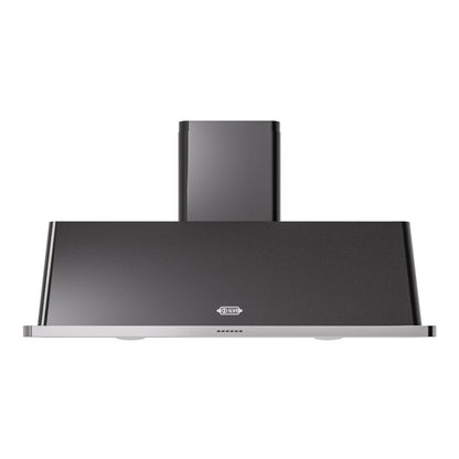ILVE Majestic II 60-Inch Chimney Wall-Mount Ducted Range Hood, 850 CFM, Glossy Black, UAM150BK
