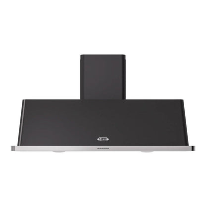 ILVE Majestic II 60-Inch Chimney Wall-Mount Ducted Range Hood, 850 CFM, Graphite Matte, UAM150MG
