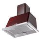 ILVE Majestic II 30-Inch Chimney Wall-Mount Ducted Range Hood, 600 CFM, Burgundy, UAM76BU