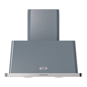 ILVE Majestic II 36-Inch Chimney Wall-Mount Ducted Range Hood, 600 CFM, Blue Grey, UAM90BG