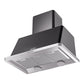 ILVE Majestic II 36-Inch Chimney Wall-Mount Ducted Range Hood, 600 CFM, Glossy Black, UAM90BK