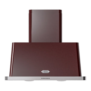 ILVE Majestic II 36-Inch Chimney Wall-Mount Ducted Range Hood, 600 CFM, Burgundy, UAM90BU