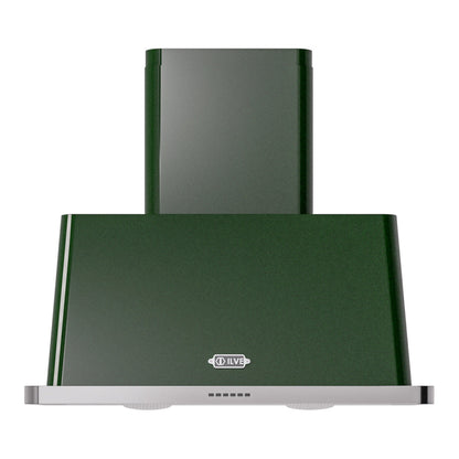 ILVE Majestic II 36-Inch Chimney Wall-Mount Ducted Range Hood, 600 CFM, Emerald Green, UAM90EG