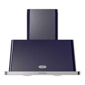 ILVE Majestic II 36-Inch Chimney Wall-Mount Ducted Range Hood, 600 CFM, Midnight Blue, UAM90MB