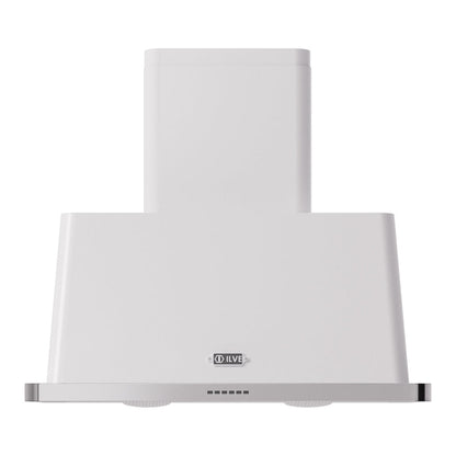 ILVE Majestic II 36-Inch Chimney Wall-Mount Ducted Range Hood, 600 CFM, White, UAM90WH