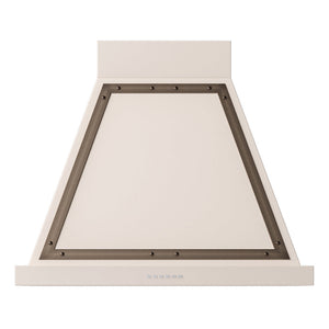 ILVE Nostalgie II Noblesse 30-Inch Canopy Wall-Mount Ducted Range Hood, 600 CFM, Antique White with Burnished Trim, UANB30AWB