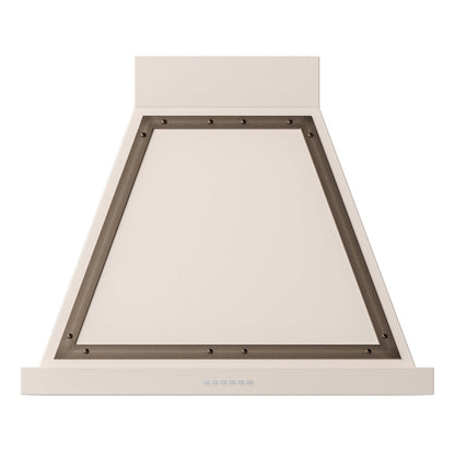 ILVE Nostalgie II Noblesse 30-Inch Canopy Wall-Mount Ducted Range Hood, 600 CFM, Antique White with Burnished Trim, UANB30AWB