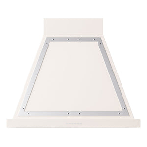 ILVE Nostalgie II Noblesse 30-Inch Canopy Wall-Mount Ducted Range Hood, 600 CFM, Antique White with Chrome Trim, UANB30AWC