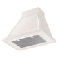 ILVE Nostalgie II Noblesse 30-Inch Canopy Wall-Mount Ducted Range Hood, 600 CFM, Antique White with Chrome Trim, UANB30AWC