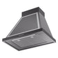 ILVE Nostalgie II Noblesse 30-Inch Canopy Wall-Mount Ducted Range Hood, 600 CFM, Glossy Black with Chrome Trim, UANB30BKC