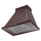 ILVE Nostalgie II Noblesse 30-Inch Canopy Wall-Mount Ducted Range Hood, 600 CFM, Burgundy with Burnished Trim, UANB30BUB