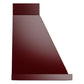 ILVE Nostalgie II Noblesse 30-Inch Canopy Wall-Mount Ducted Range Hood, 600 CFM, Burgundy with Brass Trim, UANB30BUG