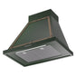 ILVE Nostalgie II Noblesse 30-Inch Canopy Wall-Mount Ducted Range Hood, 600 CFM, Emerald Green with Burnished Trim, UANB30EGB