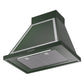 ILVE Nostalgie II Noblesse 30-Inch Canopy Wall-Mount Ducted Range Hood, 600 CFM, Emerald Green with Chrome Trim, UANB30EGC