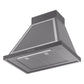ILVE Nostalgie II Noblesse 30-Inch Canopy Wall-Mount Ducted Range Hood, 600 CFM, Graphite Matte with Chrome Trim, UANB30MGC
