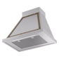 ILVE Nostalgie II Noblesse 30-Inch Canopy Wall-Mount Ducted Range Hood, 600 CFM, Stainless Steel with Burnished Trim, UANB30SSB