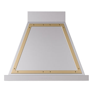 ILVE Nostalgie II Noblesse 30-Inch Canopy Wall-Mount Ducted Range Hood, 600 CFM, Stainless Steel with Brass Trim, UANB30SSG