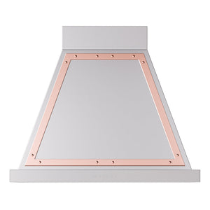 ILVE Nostalgie II Noblesse 30-Inch Canopy Wall-Mount Ducted Range Hood, 600 CFM, Stainless Steel with Copper Trim, UANB30SSP