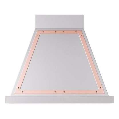 ILVE Nostalgie II Noblesse 30-Inch Canopy Wall-Mount Ducted Range Hood, 600 CFM, Stainless Steel with Copper Trim, UANB30SSP
