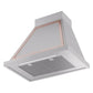 ILVE Nostalgie II Noblesse 30-Inch Canopy Wall-Mount Ducted Range Hood, 600 CFM, Stainless Steel with Copper Trim, UANB30SSP
