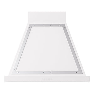 ILVE Nostalgie II Noblesse 30-Inch Canopy Wall-Mount Ducted Range Hood, 600 CFM, White with Chrome Trim, UANB30WHC