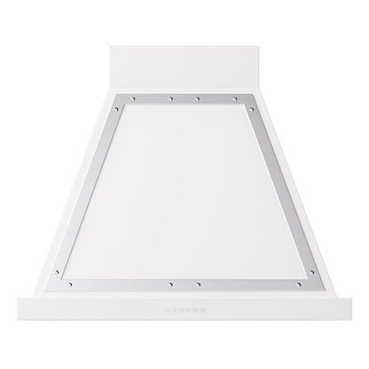 ILVE Nostalgie II Noblesse 30-Inch Canopy Wall-Mount Ducted Range Hood, 600 CFM, White with Chrome Trim, UANB30WHC