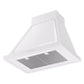 ILVE Nostalgie II Noblesse 30-Inch Canopy Wall-Mount Ducted Range Hood, 600 CFM, White with Chrome Trim, UANB30WHC