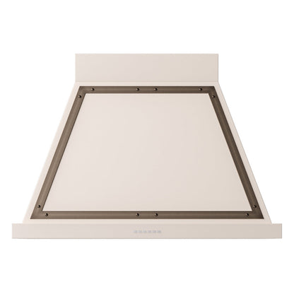 ILVE Nostalgie II Noblesse 36-Inch Canopy Wall-Mount Ducted Range Hood, 600 CFM, Antique White with Burnished Trim, UANB36AWB