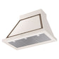 ILVE Nostalgie II Noblesse 36-Inch Canopy Wall-Mount Ducted Range Hood, 600 CFM, Antique White with Burnished Trim, UANB36AWB