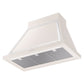 ILVE Nostalgie II Noblesse 36-Inch Canopy Wall-Mount Ducted Range Hood, 600 CFM, Antique White with Chrome Trim, UANB36AWC