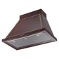 ILVE Nostalgie II Noblesse 36-Inch Canopy Wall-Mount Ducted Range Hood, 600 CFM, Burgundy with Burnished Trim, UANB36BUB