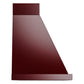 ILVE Nostalgie II Noblesse 36-Inch Canopy Wall-Mount Ducted Range Hood, 600 CFM, Burgundy with Chrome Trim, UANB36BUC
