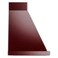 ILVE Nostalgie II Noblesse 36-Inch Canopy Wall-Mount Ducted Range Hood, 600 CFM, Burgundy with Copper Trim, UANB36BUP