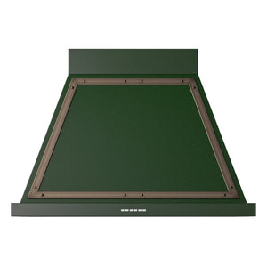 ILVE Nostalgie II Noblesse 36-Inch Canopy Wall-Mount Ducted Range Hood, 600 CFM, Emerald Green with Burnished Trim, UANB36EGB