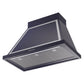 ILVE Nostalgie II Noblesse 36-Inch Canopy Wall-Mount Ducted Range Hood, 600 CFM, Midnight Blue with Chrome Trim, UANB36MBC